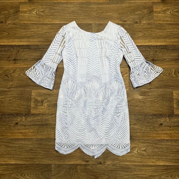 Antonio Melani Embroidered 'Allegra' Dress Size 10 - Picture 3 of 5